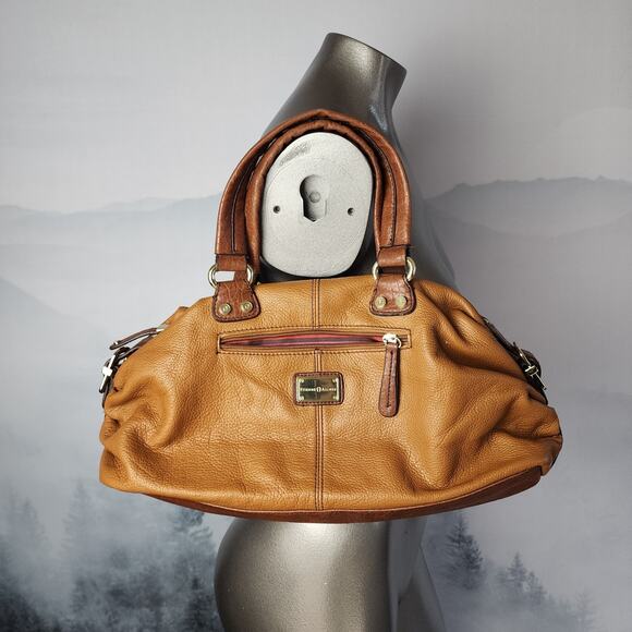 Etienne Aigner Whitney Collection Genuine Leather Honey Shoulder Bag - Picture 1 of 14